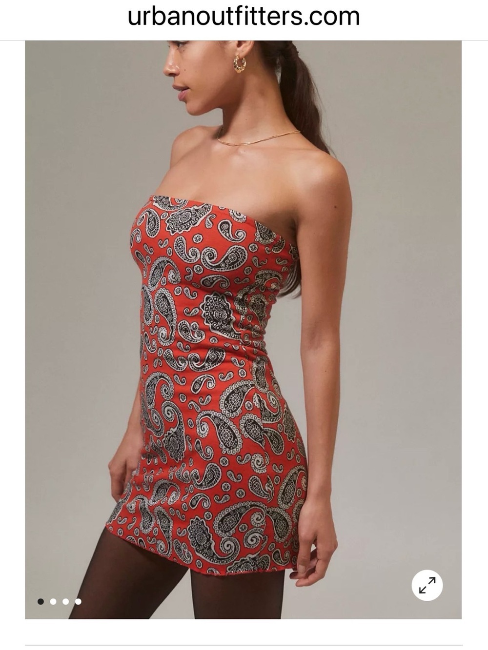 Urban Outfitters paisley tube dress size p/s